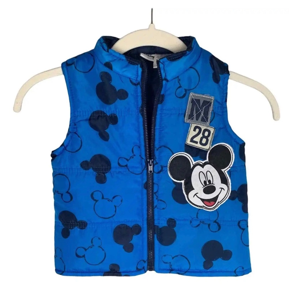 Disney Mickey Mouse Puffer Vest Blue 18M